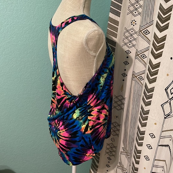 Victoria Secret PINK Neon Tie Dye Bright Sports Tank Top - Picture 4 of 7